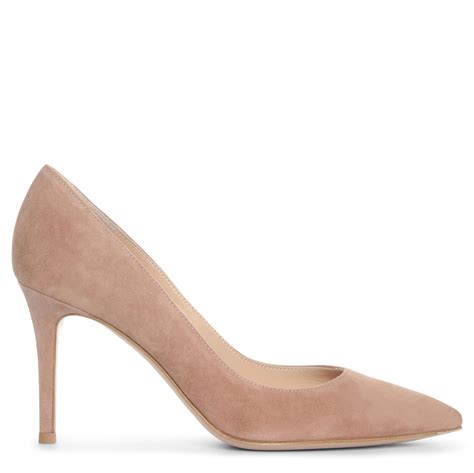 Womens Nude Suede Pumps